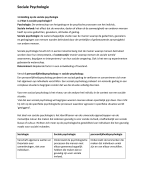 Sociale psychologie 
