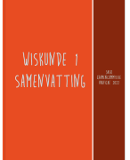 Wiskunde 1 samenvatting examencommisssie 3ASO 2022