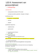 Persoonlijkheidspsychologie les 6: Assessments van  Persoonlijkheid 