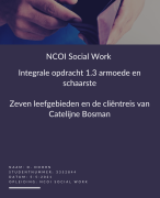 NCOI Geslaagde integrale opdracht 1.3 Armoede en Schaarste - Nieuwe versie Maart 2022 - Geslaagd met een 8 met feedback