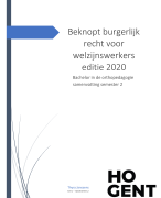 Volledige samenvatting Beknopt burgerlijk recht voor welzijnswerkers Hogent 