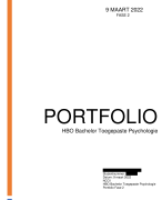 Portfolio fase 2 HBO Bachelor Toegepaste Psychologie - met 360 graden feedback
