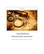 Samenvatting 4 historische contexten(zie omschrijving) EXAMENSTOF(6vwo/ 5havo, 2024/2025)