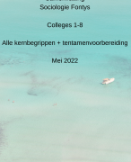 Samenvatting alle colleges Sociologie Fontys 2022