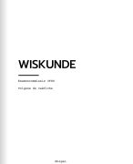 Samenvatting wiskunde 3TSO/KSO Examencommissie 2025