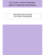 Summary Marketing Planning 2022 