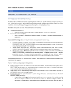 Summary required readings and articles - Customer Models RUG