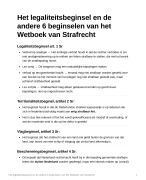 Het legaliteitsbeginsel en de andere 6 beginselen van het Wetboek van Strafrecht
