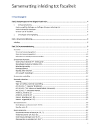 Samenvatting Inleiding tot Fiscaliteit KU Leuven Schakeljaar Handelswetenschappen