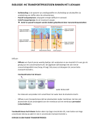 BIOLOGIE TRANSPORTPROCESSEN BINNEN HET LICHAAM 4DE MIDDELBAAR ASO