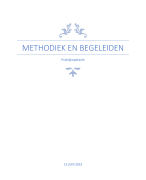 Methodiek en begeleiden