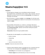 Maatschappijleer H.5 Mavo 3