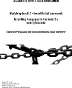 NCOI module Inleiding Toegepaste Technische Bedrijfskunde - Logistiek en Supply Chain Management - Onderwerp: optimaliseer een proces - Geslaagd 2022