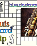 Antwoordblad kruiswoordclip blaasinstrumenten