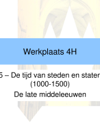 Aantekeningenboekje Hoofdstuk 4: Steden en Staten Geschiedenis Werkplaats VWO