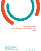 PRACTICUM 2 SPP Examenopdracht 3: adviesverslag casus Saraï 