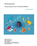NCOI Moduleopdracht Kernprocessen van Functioneel Beheer (cijfer 8,5)