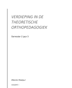 samenvatting verdieping in de orthopedagogische pedagogiek 