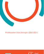Proefexamen Stem: therapie