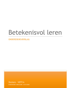 Fasetoets 2a Betekenisvol leren