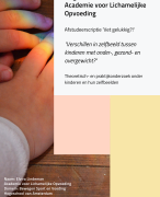 Scriptie overgewicht en zelfbeeld bij kinderen - Hogeschool Amsterdam Academie voor Lichamelijke Opv