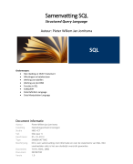 Samenvatting SQL