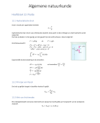 Algemene Natuurkunde: samenvatting Theorie