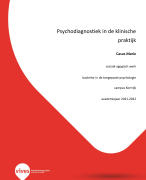 Psychodiagnostiek in de klinische praktijk casus Marie/ouderdom