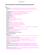VIG/MZ Begrippenlijst periode 7 anatomie en fysiologie, pathologie