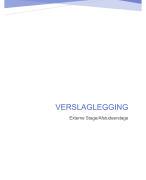 Verslaglegging Tweedelijnssetting (Externe Stage 1/2, Afstudeerstage)