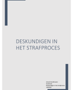 Essay strafrecht - deskundigen in het strafproces