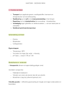 Samenvatting cardiovasculair stelsel: het bloed