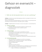 Samenvatting gehoor en evenwicht diagnostiek 