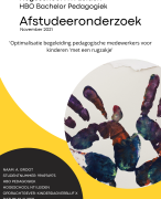 NTI scriptie HBO Bachelor Pedagogiek - nov 2021 - Optimaliseren begeleiding pedagogische medewerkers kinderen met een rugzakje - incl. alle resultaten, enquêtes, vragen en plan van aanpak