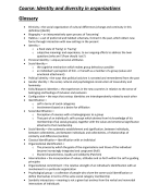 Lectures and articles Identity and diversity in organizations