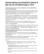 tijdvak 9 tijd van wereldoorlogen samenvatting havo
