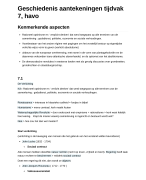 Geschiedenis samenvatting/aantekeningen tjidvak 7, havo
