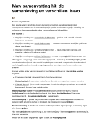 Maw samenvatting h3; de samenleving en verschillen, havo