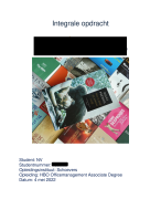Integrale opdracht HBO Officemanagement AD| beoordeling 8.0