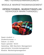 NCOI Operationeel Marktingplan geslaagd 2022 - Operationeel marketingplan 'Verhogen Marktaandeel' - HBO Marketingmanagement - Geslaagd (8) met feedback