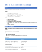 Volledige samenvatting ethiek en recht