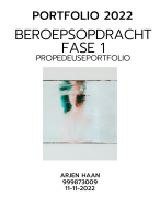 NCOI Beroepsopdracht Fase 1 Facility Management - Portfolio propedeuseportfolio - 2022 geslaagd