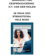 Samenvatting Gespreksvoering - Hele boek - 5e druk 2021 - H.T. van der Molen M. Hommes - F. Kluijtmans