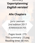 Summary Exportplanning Leeman - 2nd edition 2017 - All Chapters