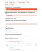 Samenvatting Ethische en psychologische casuïstiek bachelor verpleegkunde 