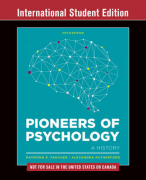 Nederlandse vertaling van het complete boek Pioneers of Psychology - 5th edition by Fancher and Rutherford- H1 t/m H16
