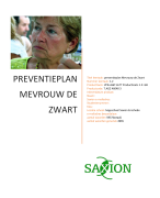 preventieplan Mevrouw de Zwart