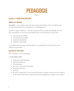 Volledige samenvatting pedagogie (3LA) (2022-2023)