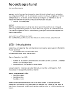 Samenvatting hedendaagse kunst, Jeroen Laureyns, LUCA school of arts