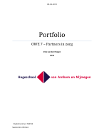 Portfolio OWE 7 partners in zorg